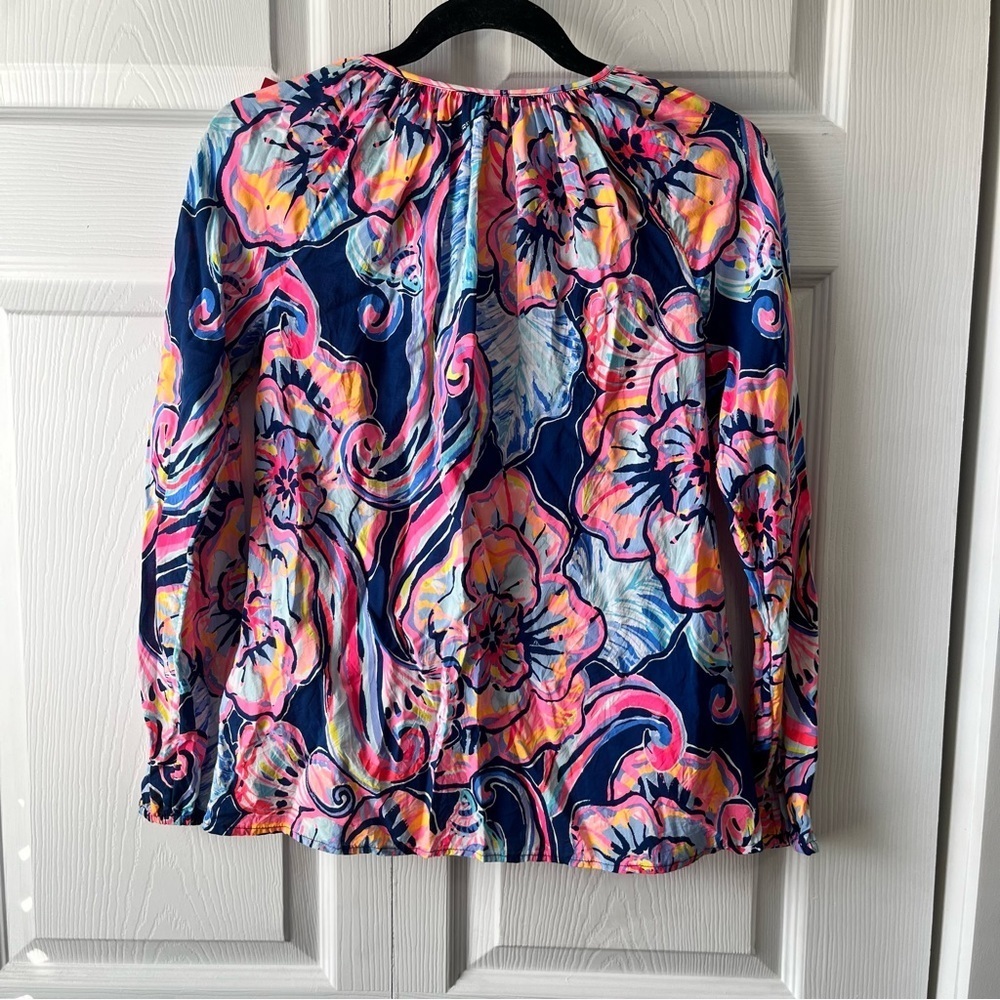 Lilly Pulitzer Willa Tunic Top Nauti Boho Bateau Size XXS - Picture 5 of 5